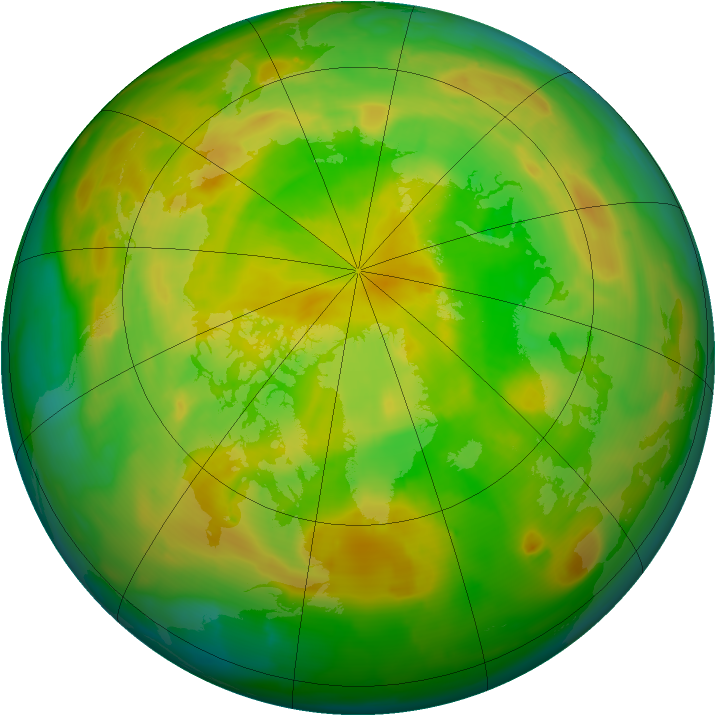 Arctic ozone map for 07 June 2013